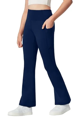 Ewedoos Girls’ Fleece Lined Flare Leggings