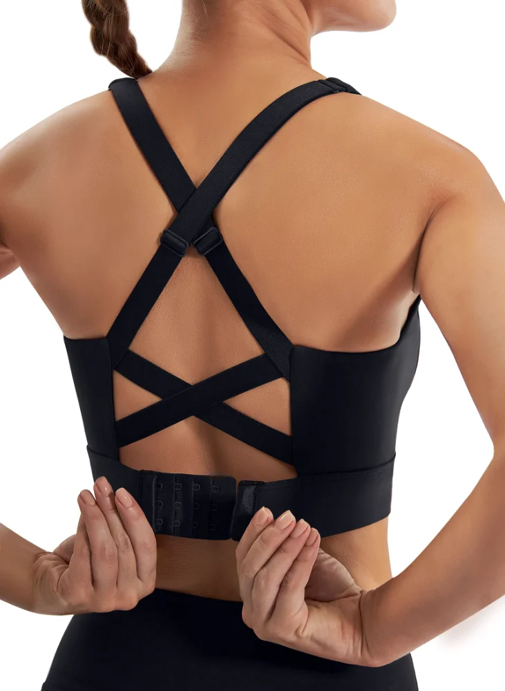 Ewedoos High Support Sports Bra, Adjustable Straps