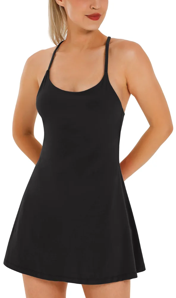 Ewedoos Tennis Dress with Built-in Bra and Shorts