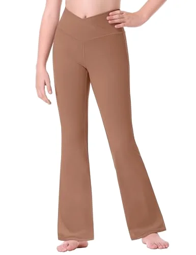 Ewedoos Girls’ Flare Leggings with Pocket