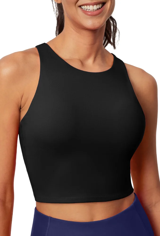 Ewedoos Longline Tank with Built-in Bra