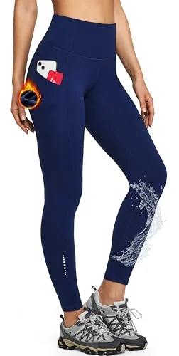 Ewedoos Reflective Fleece Lined Leggings, Water-Resistant